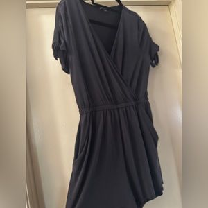 Express silky suede romper